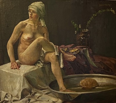 Houštecký Bohumil - Dívka při koupeli (žák Schikanedera)