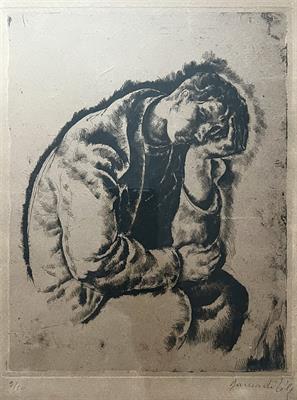 Neurčený grafik: Sedící muž