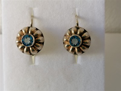 Stříbrné náušnice s modrými kameny