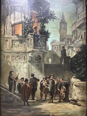 E.Mertz / E.Mertl: Hudebníci (dle Spitzwega)