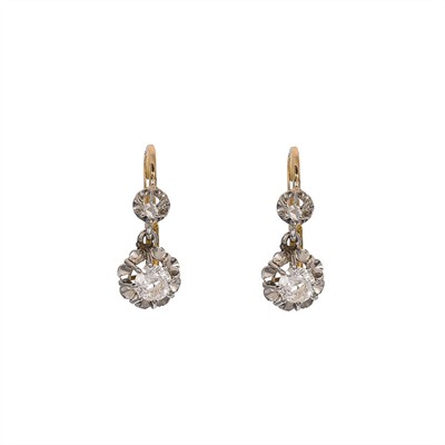 Zlaté náušnice s výjimečně bílými přírod.diamanty 0,69 ct