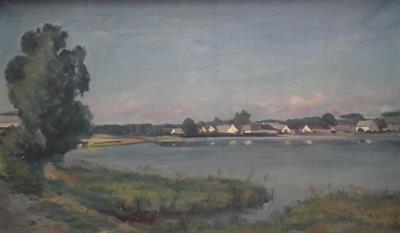 Vladimír Ringes:Z hráze rybníka. Jižní Čechy,