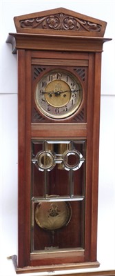 Secesní nástěnné hodiny - Gustav Becker, Freiburg