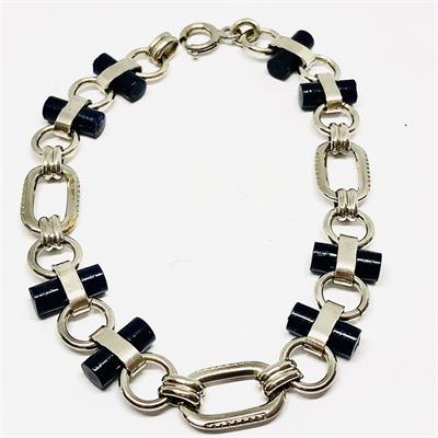 Art deco náramek s bakelitovými aplikacemi