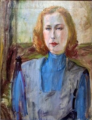 Miloslav Holý: Portrét mladé ženy r.1946