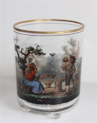 Číše transparentně malovaná