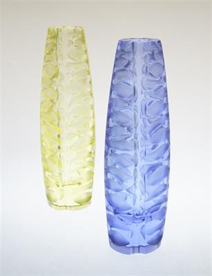 Pár váz v odstínu Alexandrit a Citrín Václav HORÁČEK - ŽBS