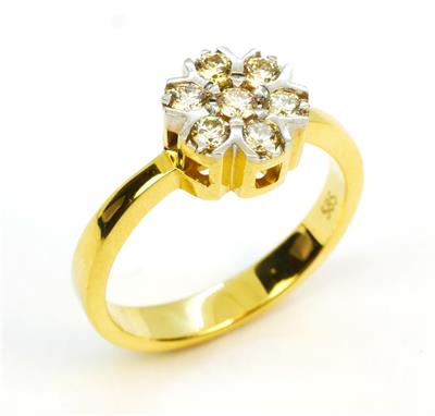 Zlatý prsten s brilianty