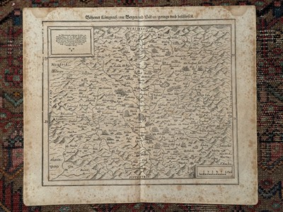 Mapa Čech z roku 1544, originál! rarita