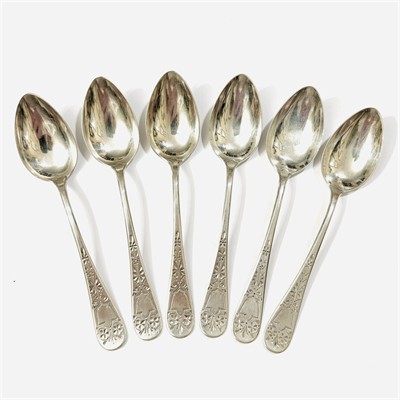 Stříbrné novorenesanční lžičky, 6 ks - Koch & Bergfeld