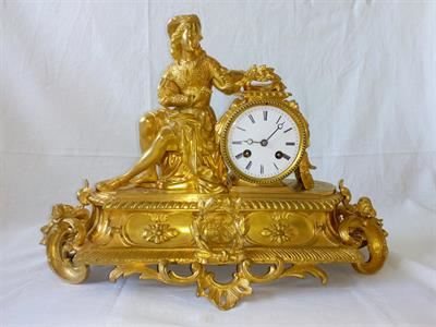 Mosazné figurální hodiny