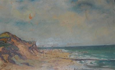 VILÉM KAFKA - Ze středozemí, olej 27 x 33 cm