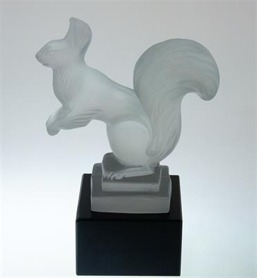 Skleněná soška "VEVERKA" C. SCHLEVOGT INGRID, Fr. PAZOUREK