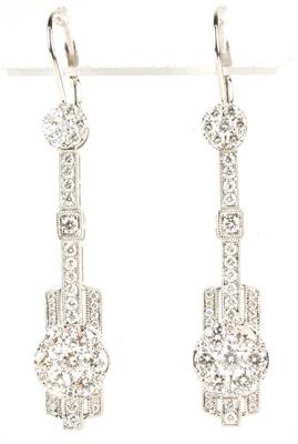 Zlaté náušnice s brilianty1,76 ct