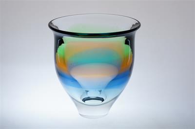 Váza barevné hutní sklo soubor "DUHA" Vladimír MÍKA Moser