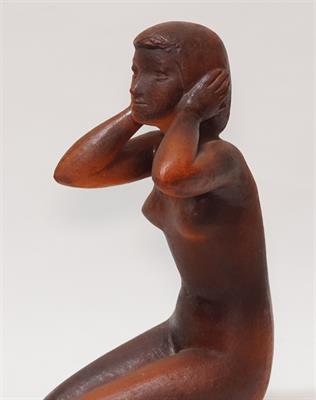 Sedící dívčí akt Bohumil KOKRDA - JIHOKERA styl Brusel