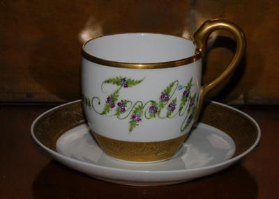 Šálek s podšálkem TEPLICE, kolem 1840