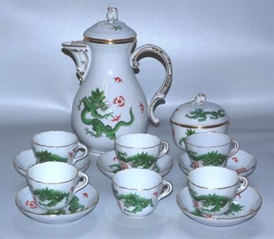 Kávový servis s draky zn.Míšeň