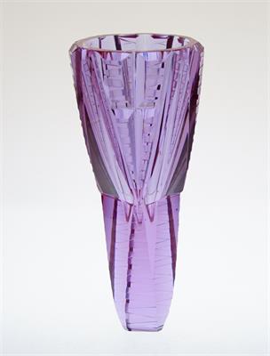 Váza v odstínu Royalit - Václav PLÁTEK sklárna Desná