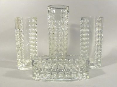 Rudolf Jurnikl, 3 vázy a popelník (signované)