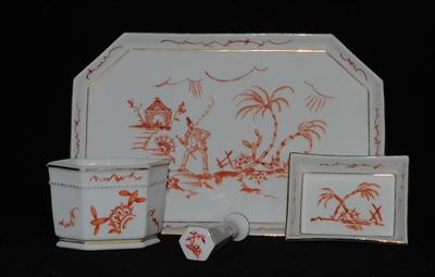 ART DECO PSACÍ SOUPRAVA, porcelán, malba