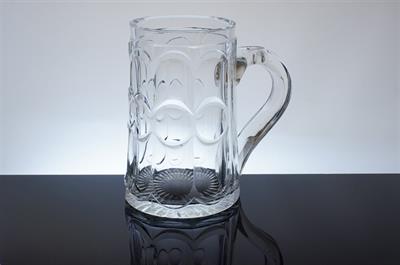 Pivní holba 19. stol. Biedermeier sklo s broušeným dekorem