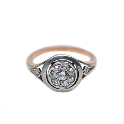 Art Deco zlatý prsten s diamanty 0,20ct