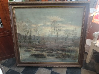 Velký olej na plátně - krajina , V. Mařík 1940