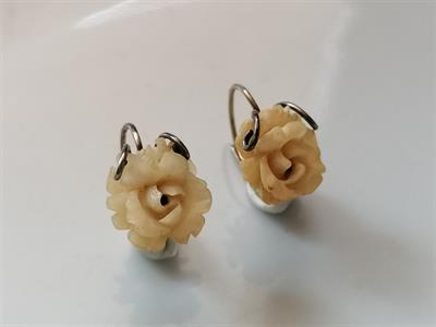 Stříbrné náušnice - Růže