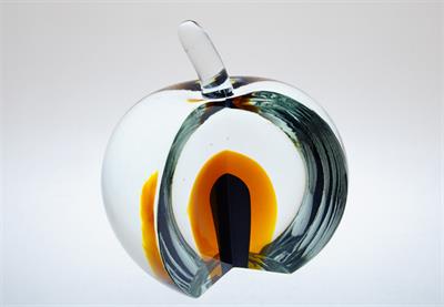 Skleněná plastika "JABLKO" René ROUBÍČEK - sklárna Exbror
