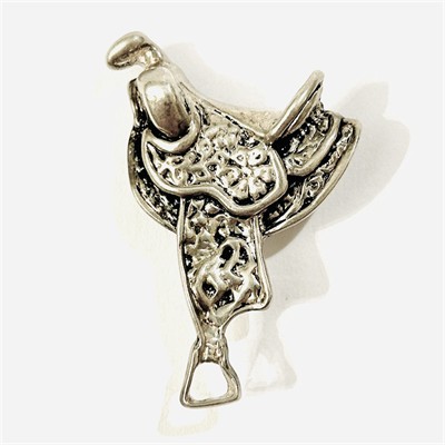 Stříbrná spona na šátek "koňské sedlo"