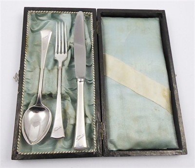 Stříbrný příbor v kazetě se jménem František