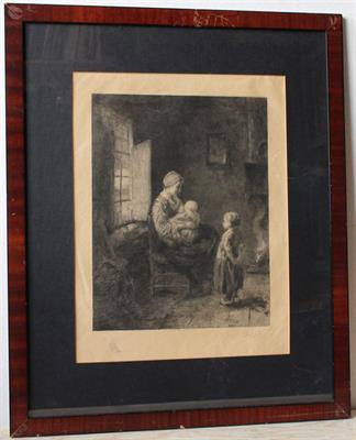 Josef Israels - Rodina u okna