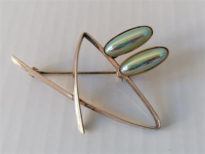 Stříbrná brož - Ptáček