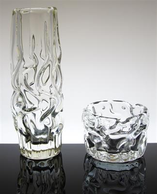 Souprava z hutního skla - Pavel HLAVA r. 1968 pro ÚBOK