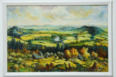 Podzimní horská krajina - Jaroslav POKORNÝ, olej na desce