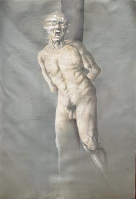 Neznámý autor: 2 x Mužské akty / oboustranný obraz