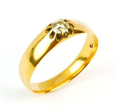 Zlatý prsten s briliantem 0,25 ct