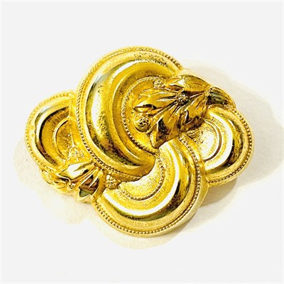 Zlacená biedermeierová brož "uzel"