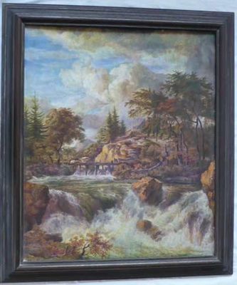 ROMANTICKÁ KRAJINA NA DŘEVĚ