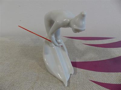 BRUSEL LYŽNÍK JIŘÍ ČERNOCH ROYAL DUX cca 1960