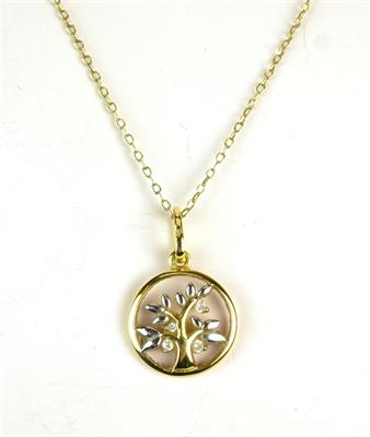 Zlatý náhrdelník s motivem stromu života