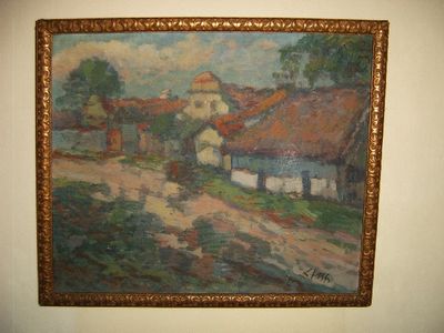 OBRAZ, OLEJ - VESNICKÝ MOTIV sign. HEHL