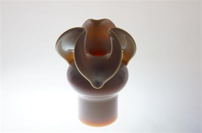 Secesní váza z barevného opalinového skla