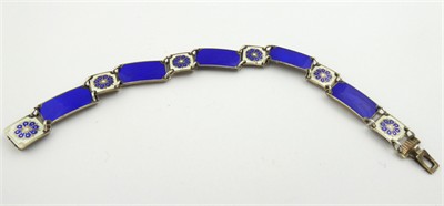 Stříbrný náramek s emaily - David Andersen, Oslo