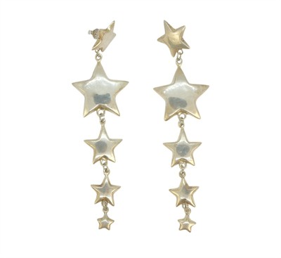 Stříbrné náušnice - hvězdy