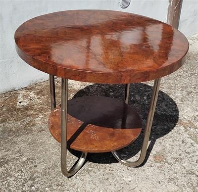 Stůl kombinace  dřevo chrom