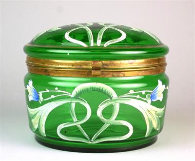 Skleněná malovaná dóza