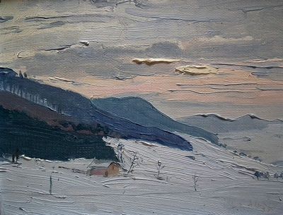 Alex Adolf Jelínek: Zasněžené stráně.