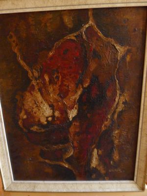 JAROSLAV VERIS ZAMAZAL - Abstraktní kompozice v hnědé